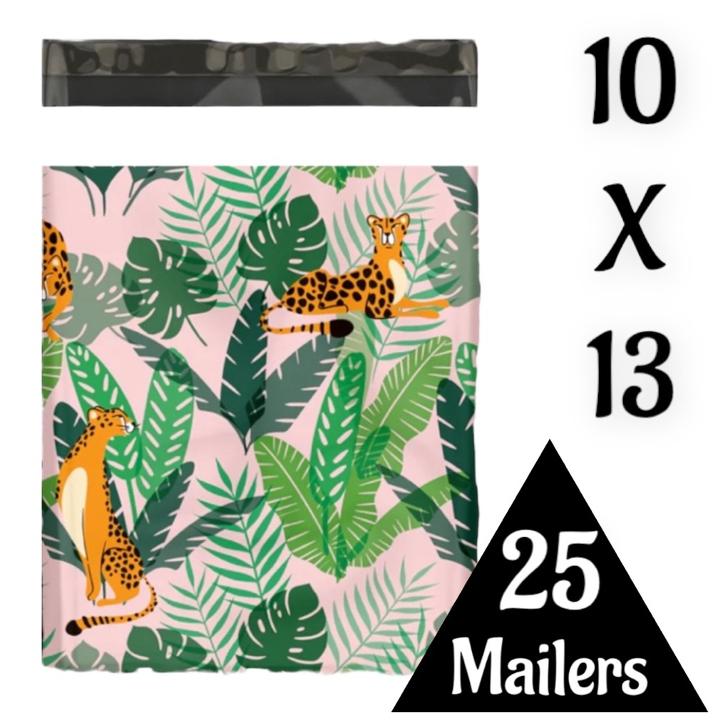25 10X13 Poly Mailers, Cheetahs, Shipping Envelopes PRICE IS FIRM - Picture 7 of 9